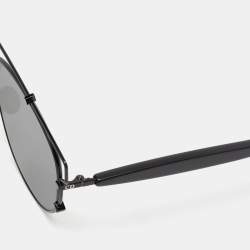 Pre Owned Dior Black Tone/ Grey 65Z2K Technologic Aviator Sunglasses