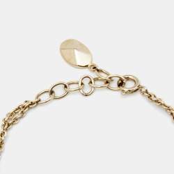Pre Owned Dior Enamel Gold Tone Bracelet