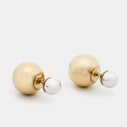 Pre Owned أقراط بريمة ديور تريبالس معدن لونين