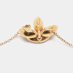 Dior Gold Tone Purple Floral Crystal Bracelet
