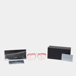 Pre Owned نظارة شمسية ديور OT5TX SoStellaire1 كبيرة الحجم مربعة متدرجة وردية