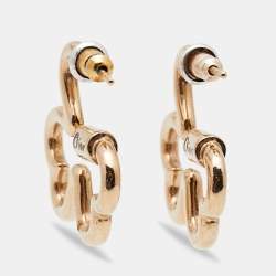 Dior Clover Heart Gold Tone Earrings