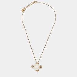 Pre Owned Dior Tell Me Dior Zodiac Pisces Pendant Necklace