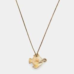 Pre Owned Dior Tell Me Dior Zodiac Pisces Pendant Necklace