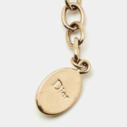 Pre Owned Dior Gold Tone Faux Pearl Mise en Dior Bracelet