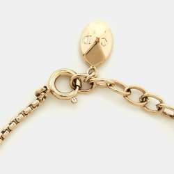 Pre Owned Dior Gold Tone Faux Pearl Mise en Dior Bracelet