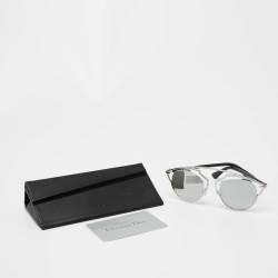 Pre Owned Dior Silver Tone/Grey Mirrored APPDC SoReal Aviator Sunglasses
