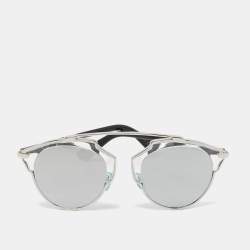 Pre Owned Dior Silver Tone/Grey Mirrored APPDC SoReal Aviator Sunglasses