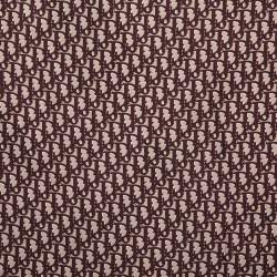 Pre Owned Dior Burgundy Oblique Silk Scarf