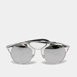 Pre Owned Dior Silver Tone/ Grey Mirrored APPDC DiorSoReal Aviator Sunglasses