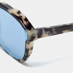 Pre Owned Dior Beige/Black Abstract Mirror Aviators Sunglasses
