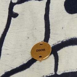Pre Owned Christian Dior White/Indigo Printed Cotton Head Wrap