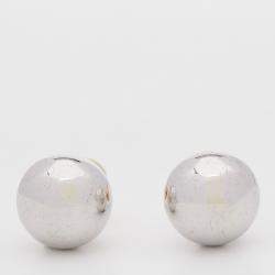 Pre Owned Dior Two Tone Mise En Dior Tribales Stud Earrings