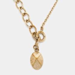 Dior Oblique Crystal Gold Tone Necklace