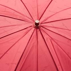 Pre Owned Dior Red Nylon Folding Umbrella