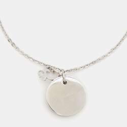 Pre Owned Dior Glittering Enamel Silver Tone Charm Bracelet