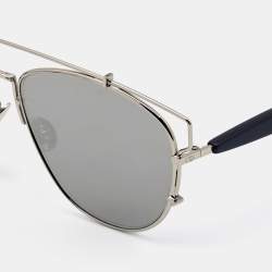 Pre Owned Dior Silver/Black 84J0T Dior Technologic Mirrored Sunglasses