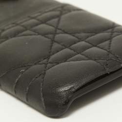 Dior Black Cannage Leather Lady Dior iPhone X Case