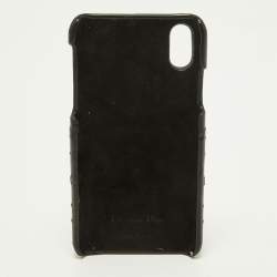 Dior Black Cannage Leather Lady Dior iPhone X Case