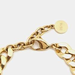 Pre Owned Dior Danseuse Étoile Gold Tone Bracelet 