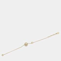 Dior Secret Cannage Faux Pearl Gold Tone Bracelet