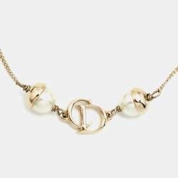 Dior Mise En Dior Faux Pearl Gold Tone Bracelet