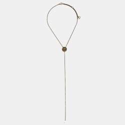 Pre Owned Dior Aged Gold Tone Amulettes d'amour Star Pendant Necklace