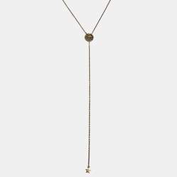 Pre Owned Dior Aged Gold Tone Amulettes d'amour Star Pendant Necklace