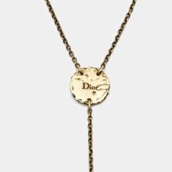 Pre Owned Dior Aged Gold Tone Amulettes d'amour Star Pendant Necklace