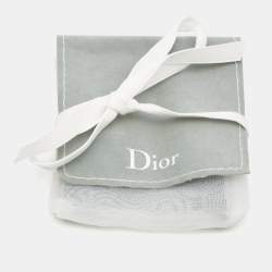 Dior Gold Tone CD Double Faux Pearl Earrings
