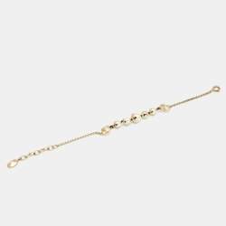 Dior Tribales Faux Pearl Gold Tone Station Bracelet