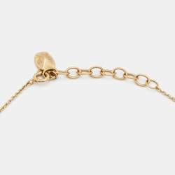 Pre Owned Dior Faux Pearl & Gold Tone Crab Pendant Chain Necklace