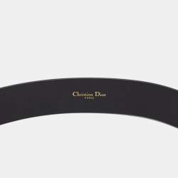 Dior Black Leather 30 Montaigne Belt 80CM