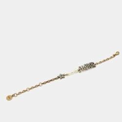 Dior J'Adior Faux Pearl Crystals Gold Tone Bracelet