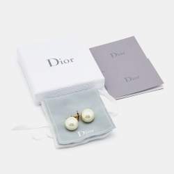 Pre Owned Dior Mise En Dior Tribal Bee Faux Pearl Stud Earrings