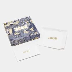 Dior Navy Blue J'adior Oblique Embroidered & Studded Bracelet Set of Two
