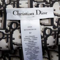 Pre Owned Christian Dior Black Oblique Teddy-D Brim Reversible Bucket Hat 57