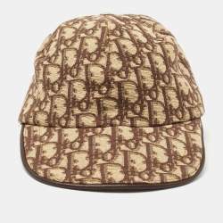 Pre Owned Dior Vintage Beige Oblique Canvas Baseball Cap