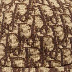 Pre Owned Dior Vintage Beige Oblique Canvas Baseball Cap