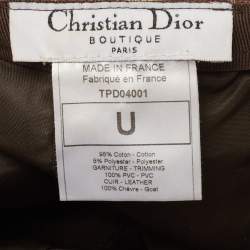 Pre Owned Dior Vintage Beige Oblique Canvas Baseball Cap