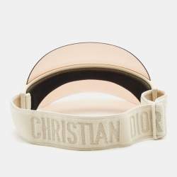 Pre Owned Dior Pink/White Dior Club 1 Sun Visor