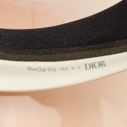 Pre Owned Dior Pink/White Dior Club 1 Sun Visor