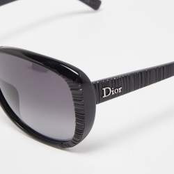 Dior Black Taffetas Oversized Sunglasses