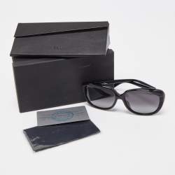 Dior Black Taffetas Oversized Sunglasses