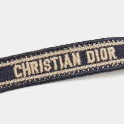 Dior Navy Blue Logo Embroidered Cotton Sunglasses Cord