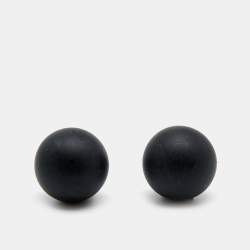 Dior Tribales Resin Faux Pearl Silver Tone Earrings