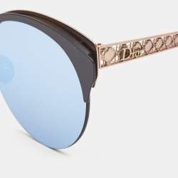 Pre Owned Dior Black/Blue Mirrored Diorama Club Cat Eye Sunglasses
