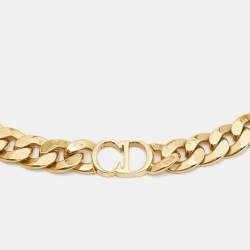 Dior Danseuse Étoile  Gold Tone Chain Link Choker Necklace