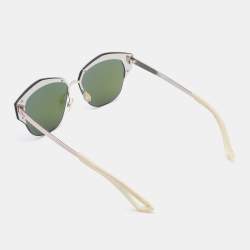 Pre Owned Dior Mirrored Blue & Green / Rose Metal Tone I24TE Geometric Sunglasses