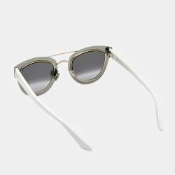 Pre Owned Dior White/Silver Dior Chromic Mirror Cat Eye Sunglasses